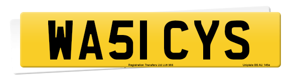 Registration number WA51 CYS